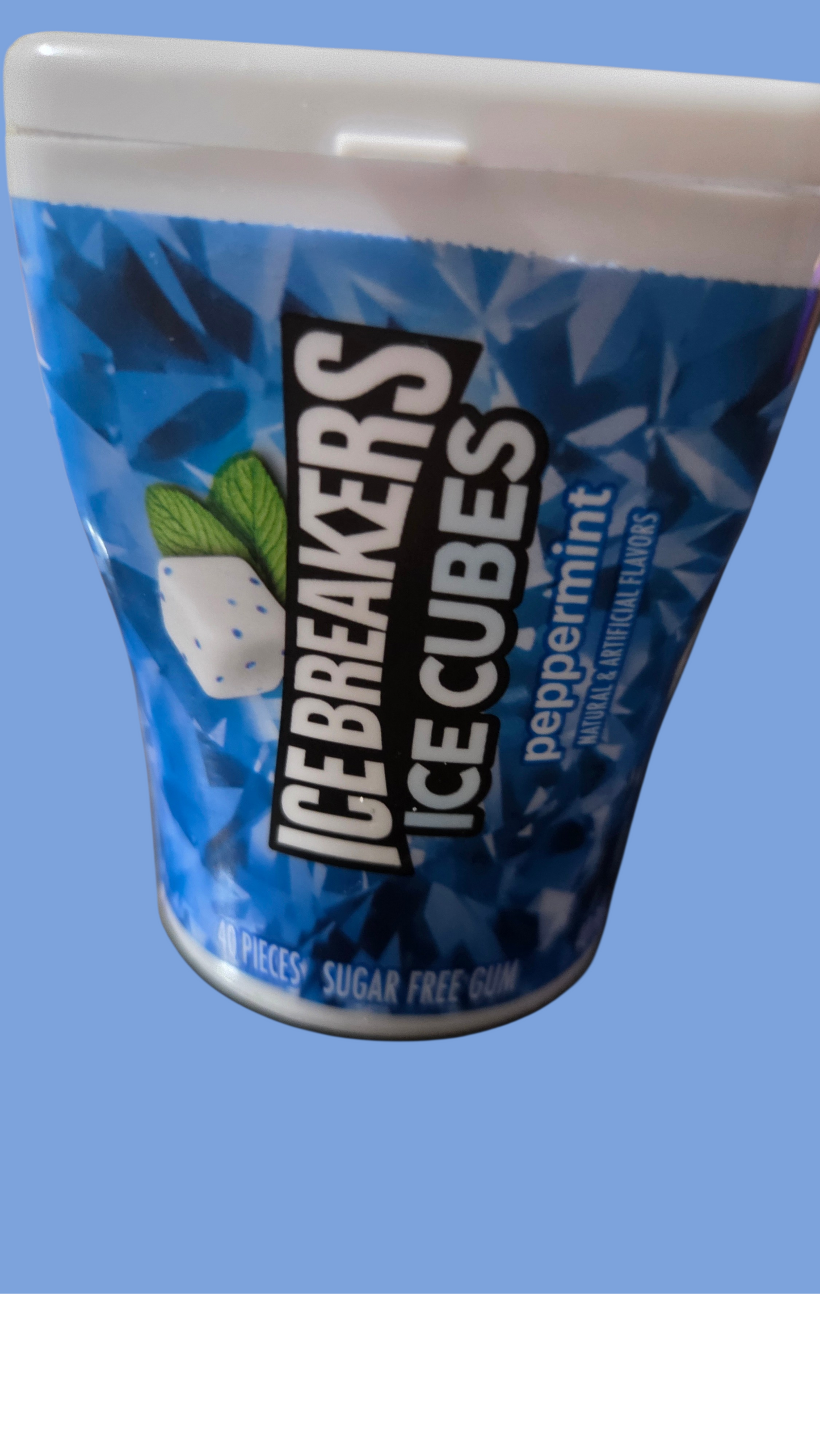 Ice Breakers Ice Cubes Peppermint Sugar Free Gum 240 Pieces (6 x 40 Ct Bottles)