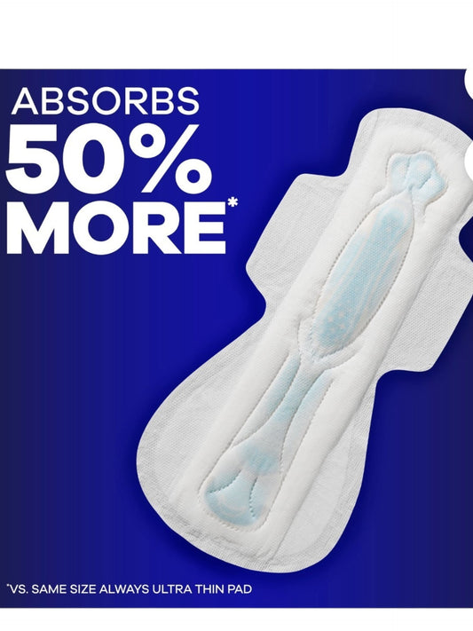 Always Maxi Extra Heavy Overnight Pads with Wings, Size 5, 66 Count