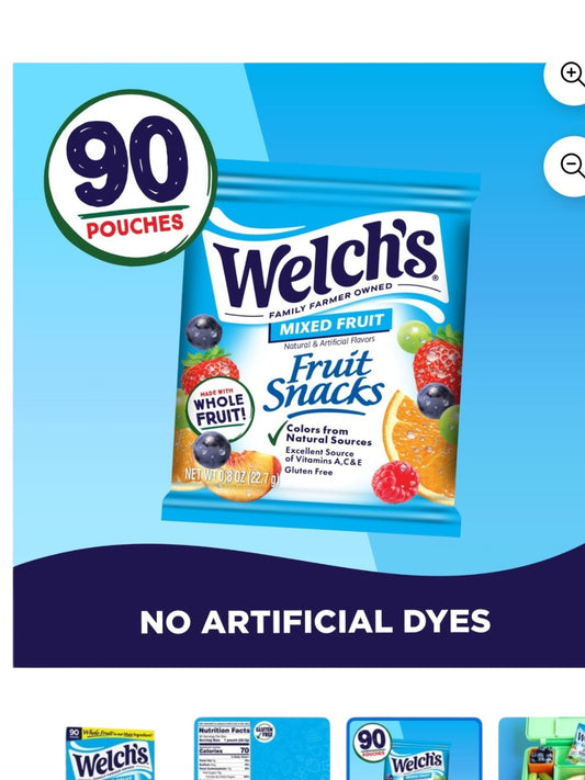Welch's Fruit Snacks 90 Pouches