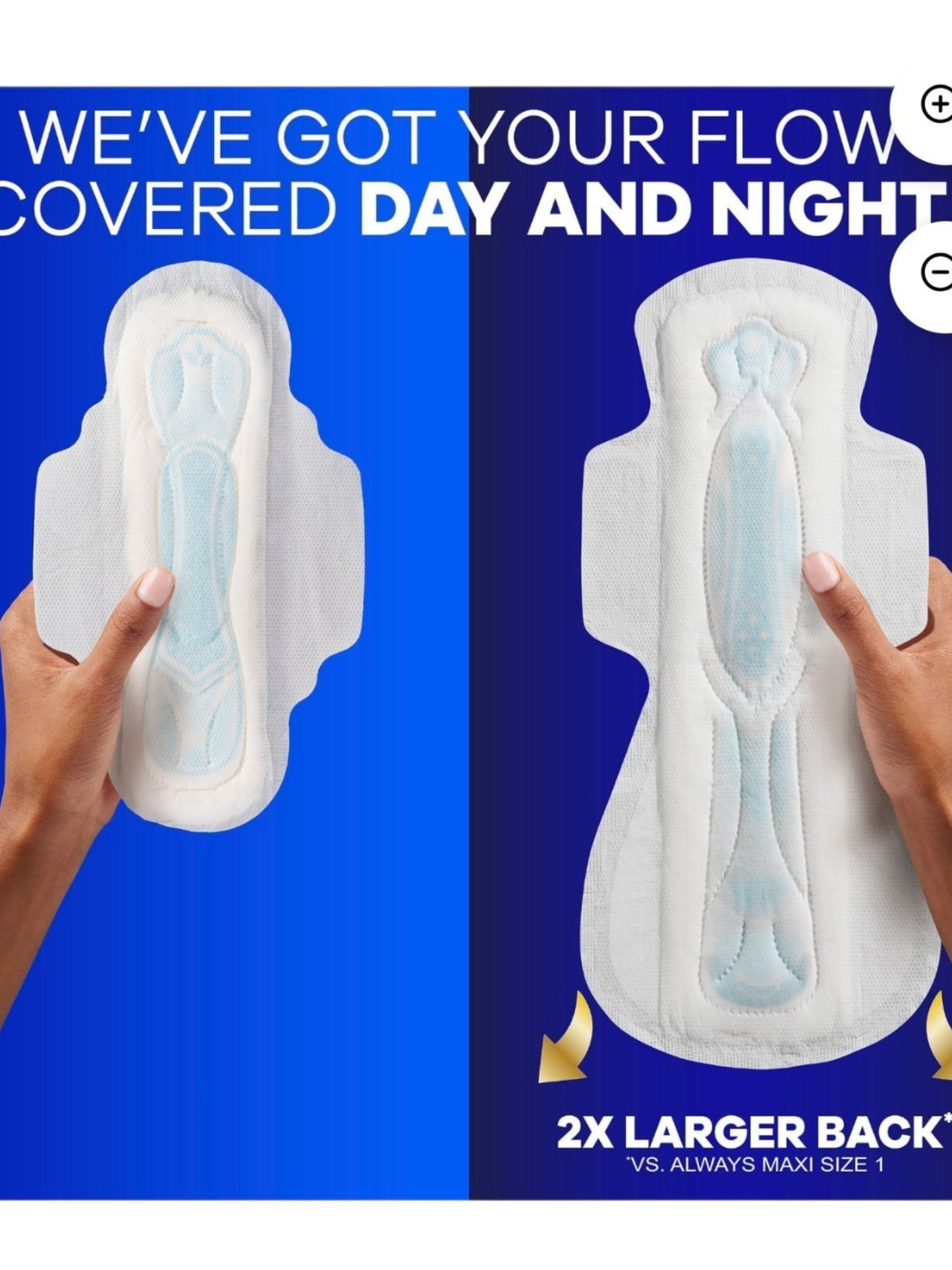 Always Maxi Extra Heavy Overnight Pads with Wings, Size 5, 66 Count