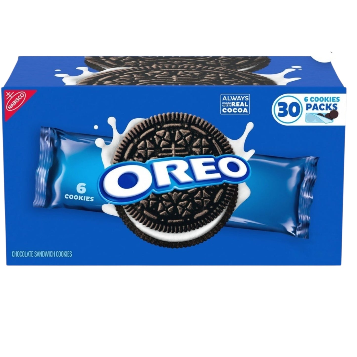 OREO Chocolate Sandwich Cookies, 2.4 oz., 30 pk.