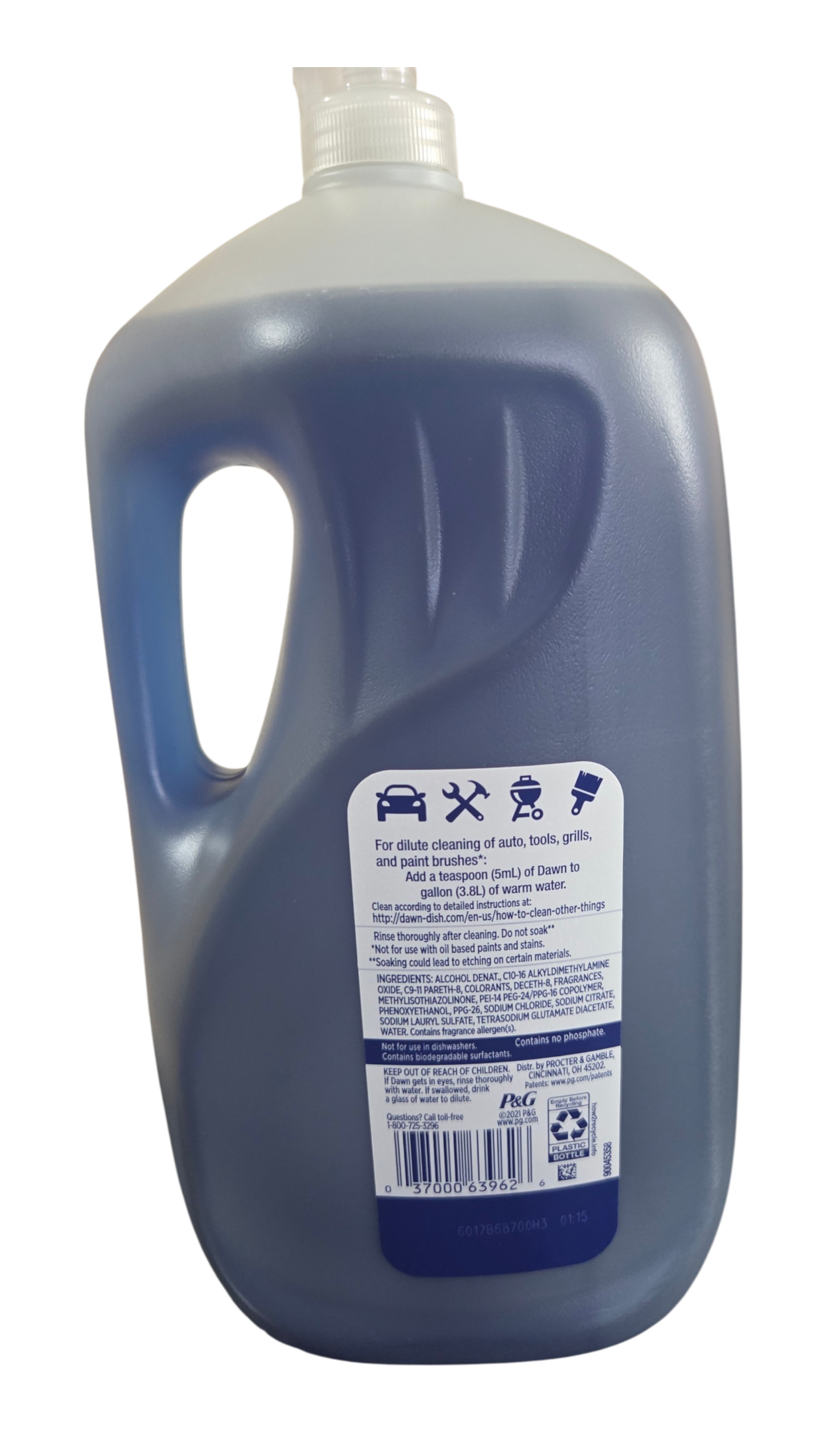 Dawn Platinum Dishwashing Liquid 90 oz Fresh Rain Scent Removes 99% Grease Refill Size