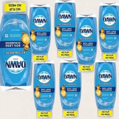 ( 8 Bottles) Dawn Ez- Squeeze Ultra Liquid Dish Soap Original 14.7 fl oz